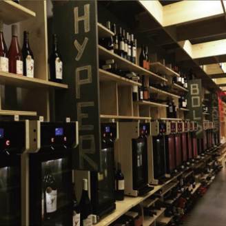 Dispensing machines line the walls at Taste Wine Company. Credit: Taste Wine Company.